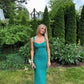 Blue elegant fashion bodycon sleeveless ball gown evening dress party dress nv2256