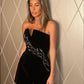 Black beaded simple fashion short party dress evening dress homecoming dress nv2173