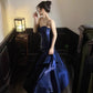 Blue Enchantress Mermaid Princess Ruffles Light Luxury Small People Day Dress Ball Dress Evening Dress nv4543