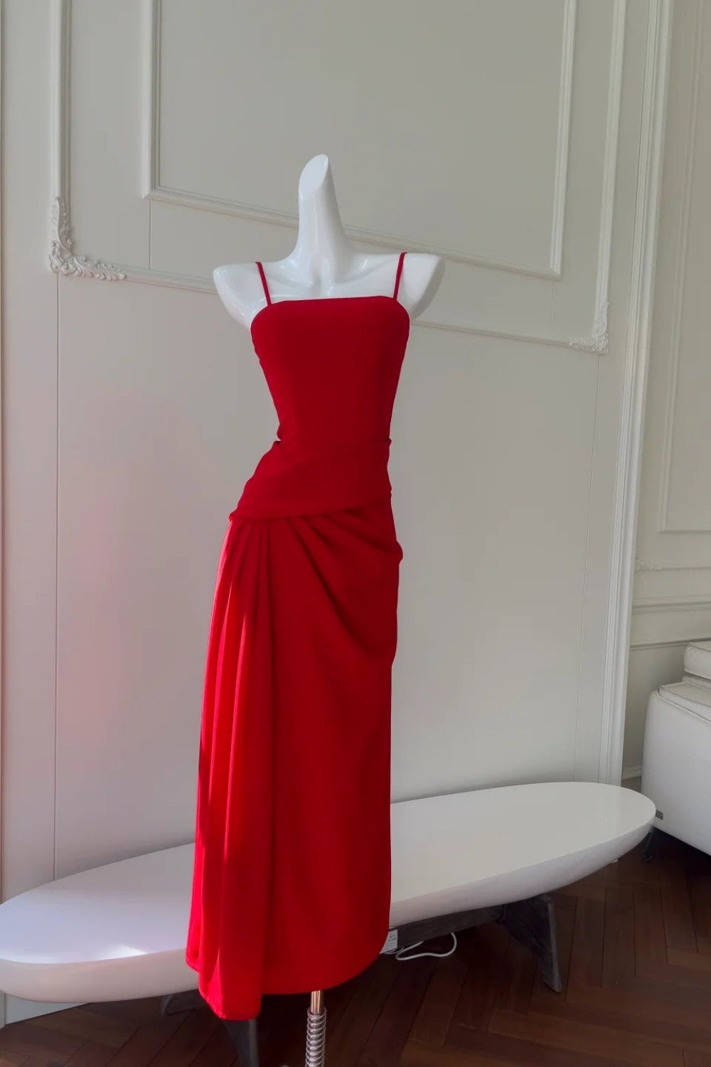 NiceVestidos-_NV Red Long Satin Birthday Dress Formal Prom Dress NV5946