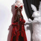 Burgundy/Blue Vintage Delicate Beads Elegant Stunning Long Velvet Ball Gown Evening Gown Party Dress nv4115