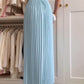 Light Blue Fashion Heart-Shaped Neck Long Chiffon Prom Dress Evening Dress Wedding Guest Party Dress nv4805