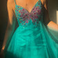 Blue Beaded Short Tulle Homecoming Dress Birthday Cocktail Party Dress nv4656