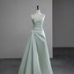 Light green simple elegant long ball gown evening dress nv2964