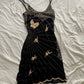 Black gorgeous shiny spaghetti strap beaded short homecoming dress prom dress evening dress party dress nv3428