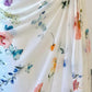White Floral Elegant Sweet Sophisticated Long Chiffon Ball Gown Evening Dress Party Dress nv4145
