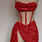 Red/Pink Fashion Sparkling Short Homecoming Dress Cocktail Party Dress nv4793
