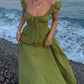 Green Fashion Long Chiffon Prom Dress Evening Dress Wedding Guest Party Dress nv4802