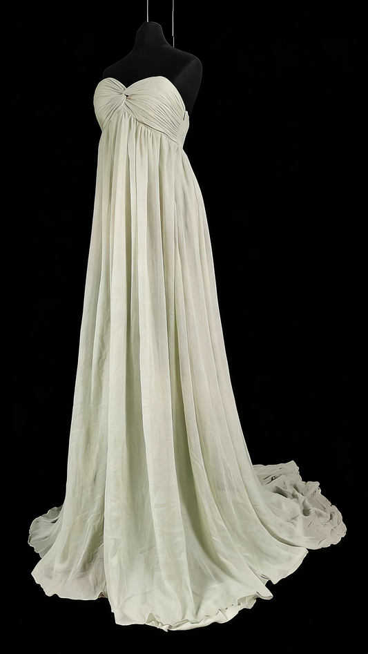 Strapless Gown - Knot Draped Floor-Length Bridesmaid/Light Evening/Date Dress NV6807