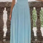 Light Blue Fashion Heart-Shaped Neck Long Chiffon Prom Dress Evening Dress Wedding Guest Party Dress nv4805