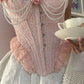 Pink Sweet Fashion Short Lace Homecoming Dress Birthday Party Dress nv4886