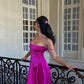 Charming Spaghetti Strap A-Line Ball Gown Evening Dress Corset Hot Pink Maxi Dress Long Ball Gown nv1711