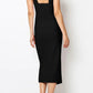 Elegant Black Strap Hollow Evening Dress Cocktail Dress Party Dress nv2123