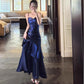 Blue Enchantress Mermaid Princess Ruffles Light Luxury Small People Day Dress Ball Dress Evening Dress nv4543