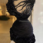 Black fashion unique exquisite beaded short satin homecoming dress evening dress party dress prom dress nv3465