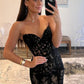 Black exquisite lace applique mermaid slim fit long elegant ball gown evening dress party dress nv1629