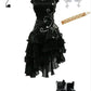 Black Vintage Exquisite Beaded Strapless A-Line Ruffle Short tulle Prom Dress Homecoming Dress Party Dress nv3313