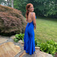 Blue Elegant Backless Mermaid Ball Gown Evening Dress nv2225