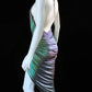 Purple Teal Shiny Charming Short Satin Sexy Prom Dress Evening Dress Party Dress nv5140