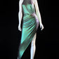 Purple Teal Shiny Charming Short Satin Sexy Prom Dress Evening Dress Party Dress nv5140