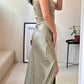 Green Elegant Romantic Fashion Long Satin Bridesmaid Dress Prom Dress Evening Dress Party Dress Graduation Dress Prom Dress Wedding Mother Dress nv4042