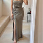 Green Elegant Romantic Fashion Long Satin Bridesmaid Dress Prom Dress Evening Dress Party Dress Graduation Dress Prom Dress Wedding Mother Dress nv4042