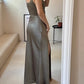 Green Elegant Romantic Fashion Long Satin Bridesmaid Dress Prom Dress Evening Dress Party Dress Graduation Dress Prom Dress Wedding Mother Dress nv4042