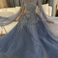 NiceVestidos-_Blue, Exquisite, Luxurious, Long Tulle Gown NV6074