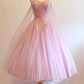 Pink cute prom dress sweetheart birthday dress retro homecoming dress nv2135