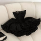 Black Short Lace Princess Tulle Homecoming Dress Birthday Party Dress nv4699