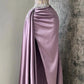 Lilac Gorgeous Sexy Bodycon Off Shoulder Satin Rhinestone Long Slit Floor Length Ball Gown Evening Dress nv2753