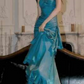NiceVestidos--Sleeveless Lake Blue Shiny Slim fit Floor length Evening Dress NV5784