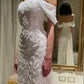 Gorgeous White Off Shoulder Beaded Applique Long Ball Gown Wedding Dress nv1811