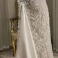 Gorgeous White Off Shoulder Beaded Applique Long Ball Gown Wedding Dress nv1811