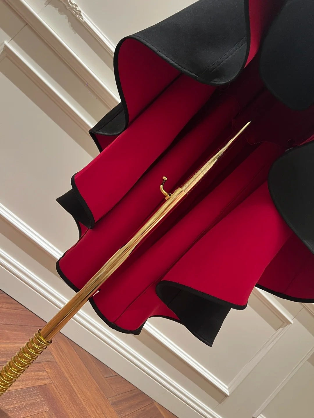 Red background dress, large skirt, short front and long back, birthday dress, party dress NV6594