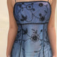 Blue Vintage Gorgeous Gradient Delicate Beaded Long Tulle Satin Imperial Dress Ball Gown Evening Gown Party Dress Prom Gown nv4032