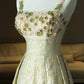 Colorful Gorgeous Elegant Sweet Delicate Beaded Spaghetti Strap A-Line Satin Sequin Long prom dress Evening Dress nv3753