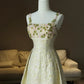 Colorful Gorgeous Elegant Sweet Delicate Beaded Spaghetti Strap A-Line Satin Sequin Long prom dress Evening Dress nv3753