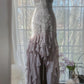 Elegant Purple Spaghetti Strap Applique Bodycon Backless Evening Dress Chiffon Sequin Long Ball Gown Party Dress nv4111