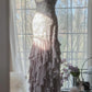 Elegant Purple Spaghetti Strap Applique Bodycon Backless Evening Dress Chiffon Sequin Long Ball Gown Party Dress nv4111