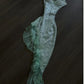 Mint Green Sweet Spaghetti Strap Short Chiffon Homecoming Dress Lace Party Dress nv4270