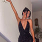 Black Sexy Sequin Homecoming Dress Elegant Cocktail Dress Birthday Dress nv2220