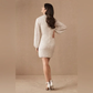 NiceVestidosBlack/Silver/White Long Sleeve Sparkling Sequin Short Homecoming Dress Hoco Dress nv5494