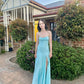 Simple Blue Sheath Side Slit Maxi Long Party Prom Dresses,Evening Dresses nv1640