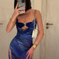 Blue Chic Elegant Long Evening Gown Prom Dress Party Dress nv2248