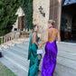 Elegant purple backless ball gown purple wedding guest attire evening dress party dress nv1851