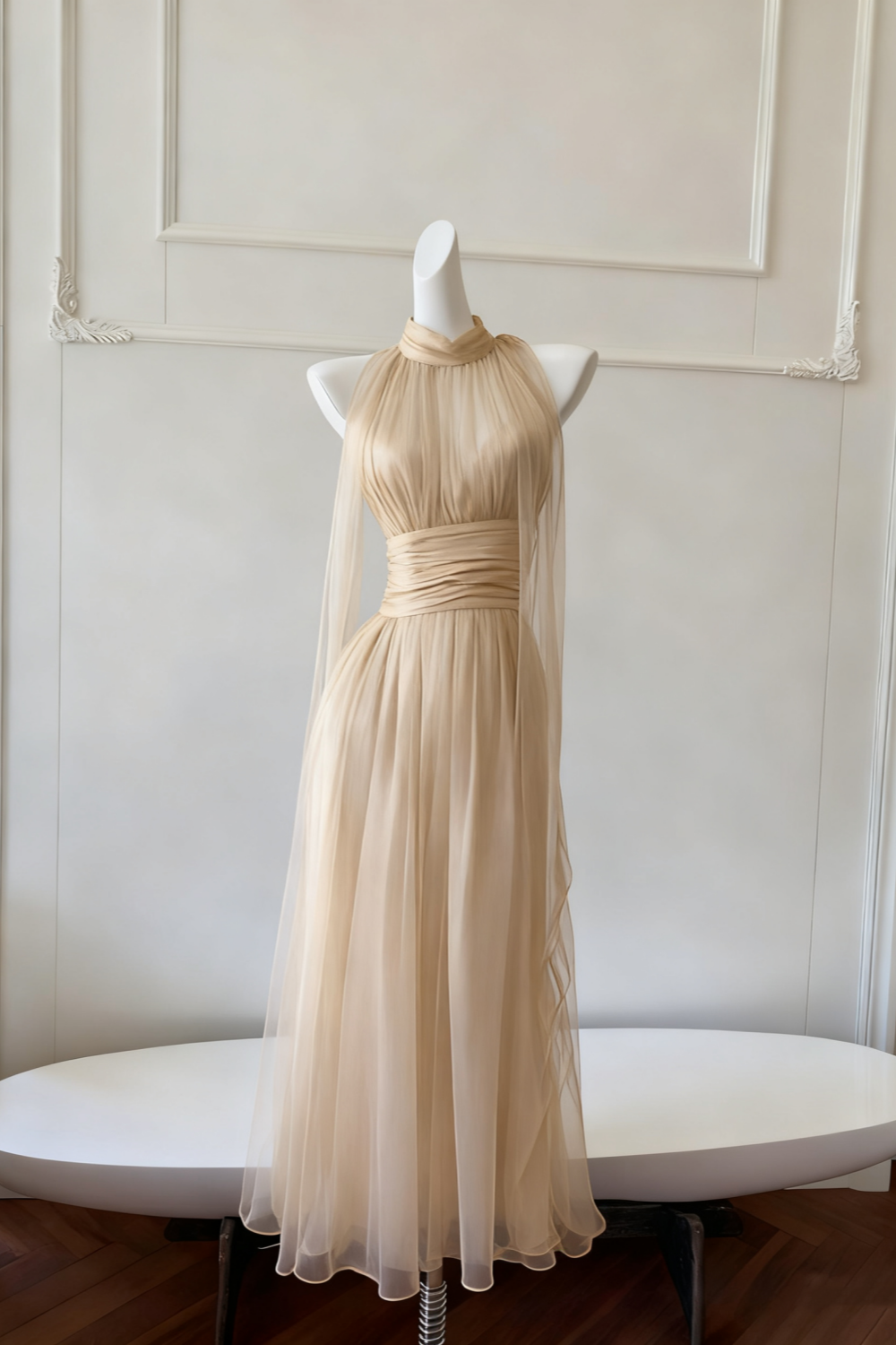 NiceVestidos-_Long Suspender Chiffon Flowing Dress NV6085