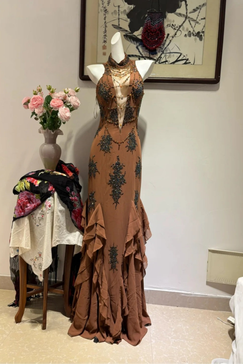 Neues Retro-Abendkleid, langes Kleid NV6443