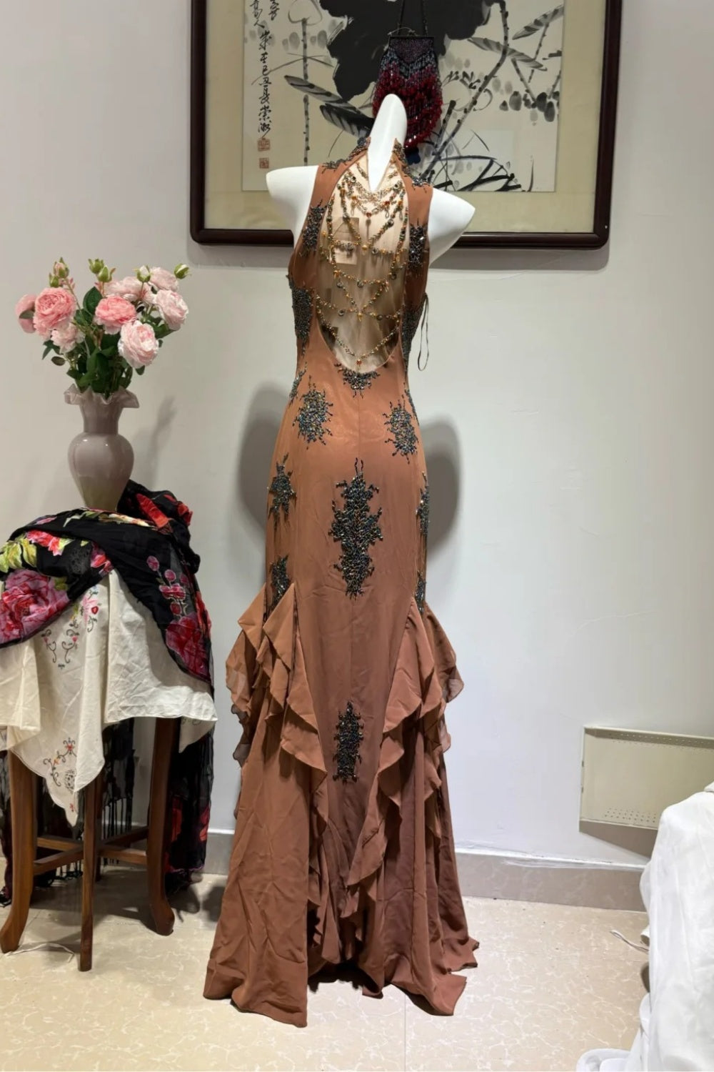 Neues Retro-Abendkleid, langes Kleid NV6443