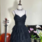 ✨Beautiful date little black dress short chiffon homecoming dress party dress nv5431